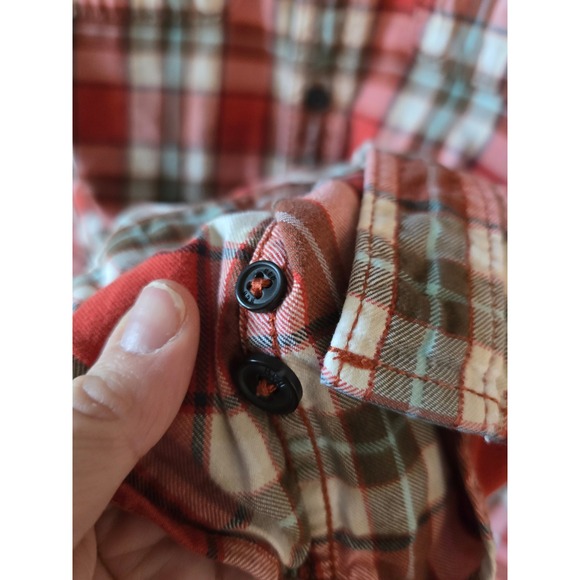 Hollister California Men XL Red Plaid Long Sleeve Button Down Shirt Cotton - Picture 10 of 11